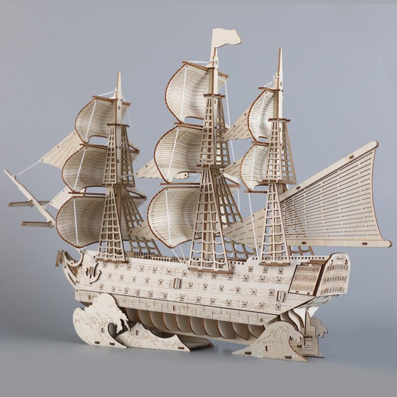Woodworking Jigsaw - DIY 3D Wooden Puzzles HMS Victory