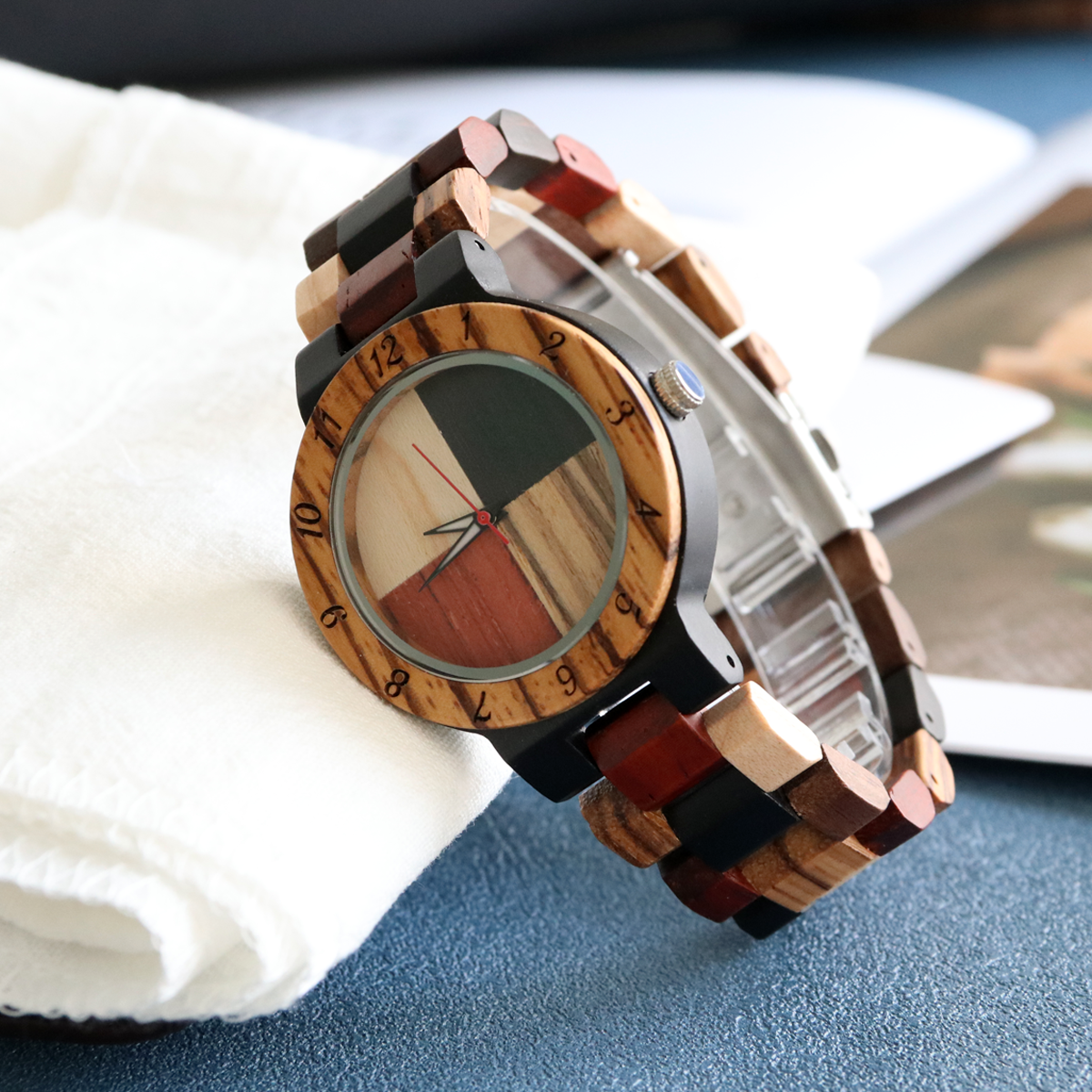Woodworking Women - Women's Wooden Quartz Wristwatches 4 Colors