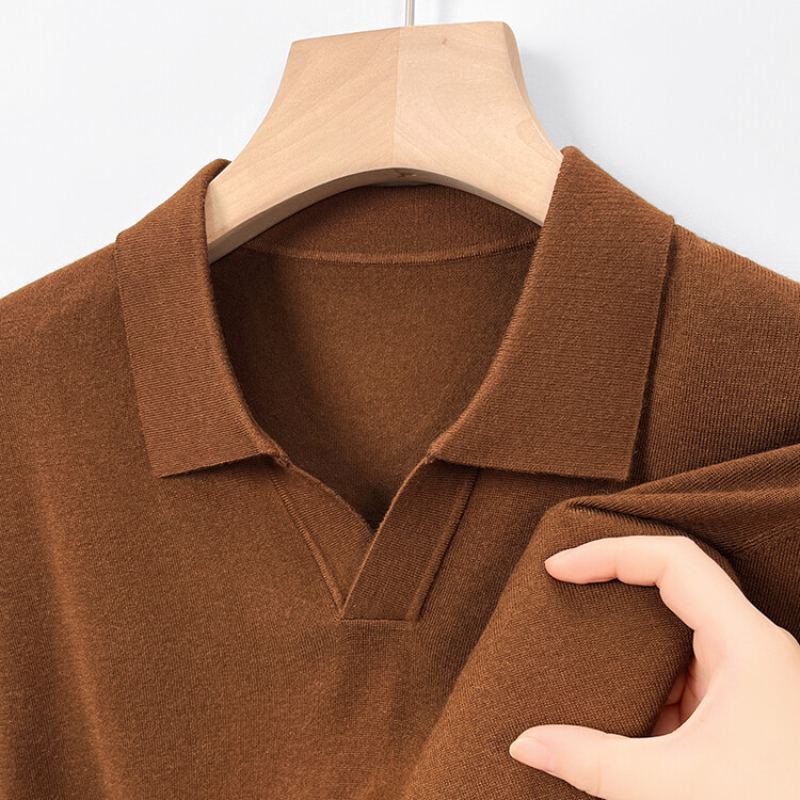 Woodworking Brand - Men's pullover sweater with V-neck, business