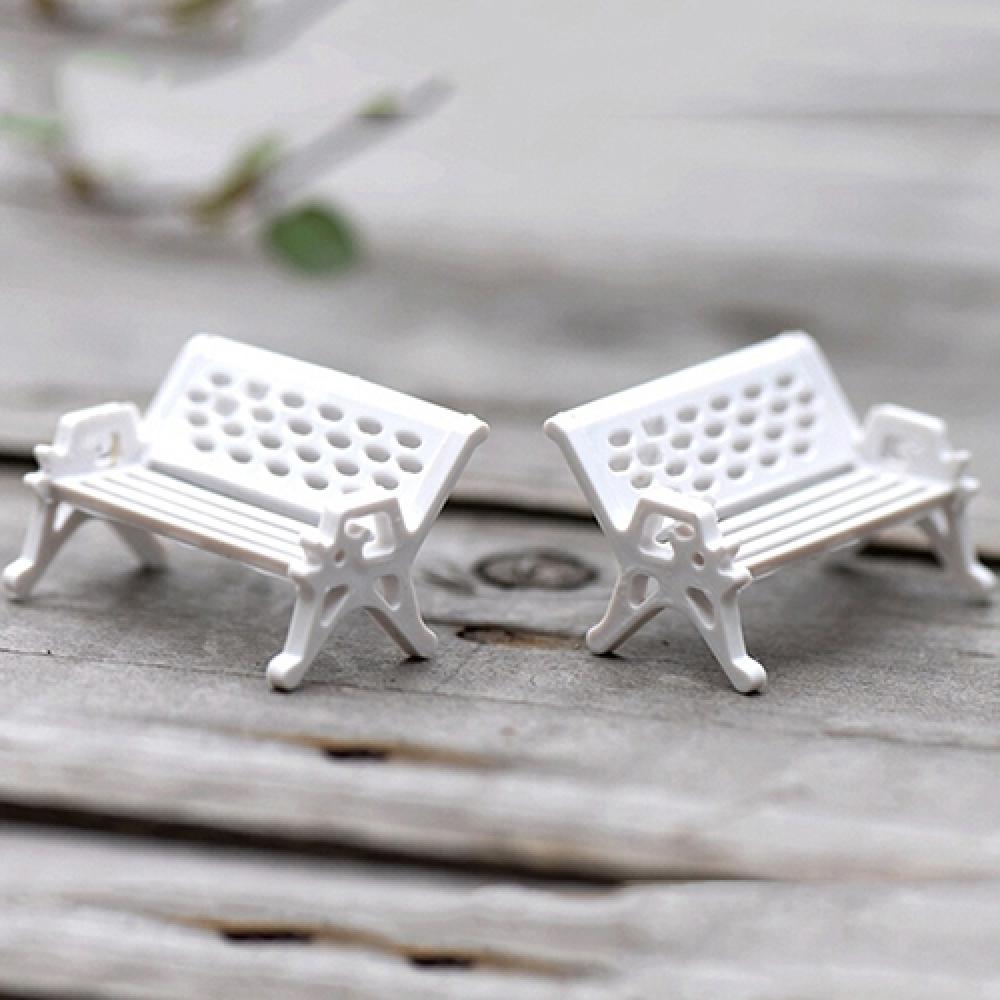 2Pcs Mini Park Seat Bench Cute - Woodworking Resin ulasan dan harga