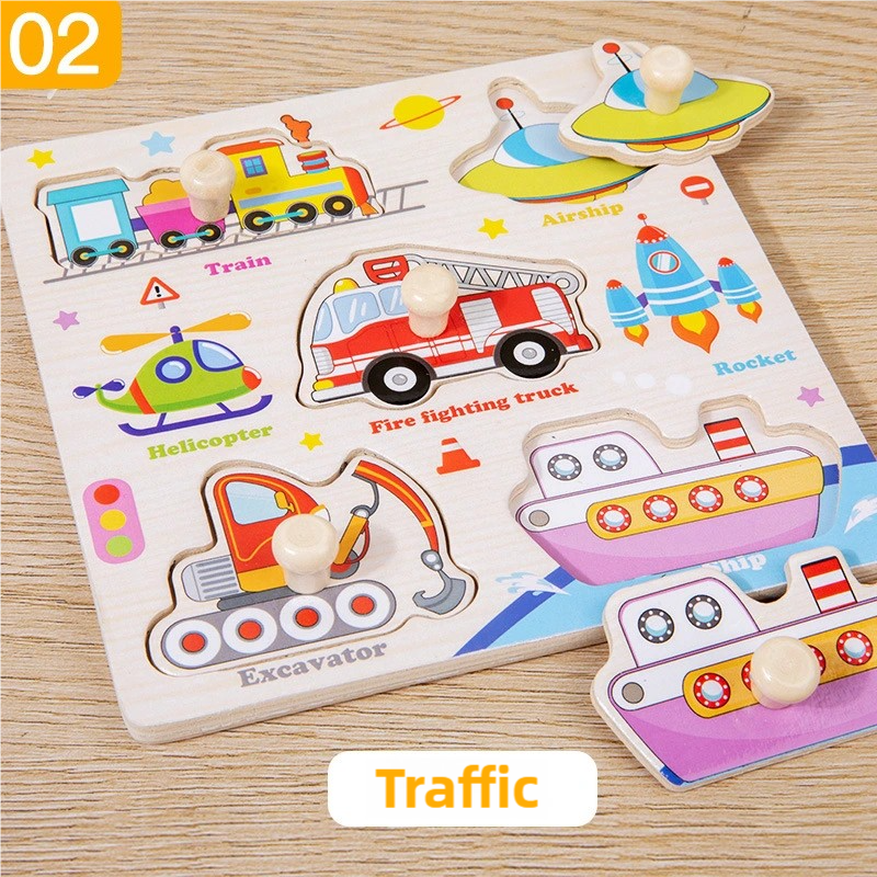 Montessori Wooden Puzzles Toys - Woodworking Jigsaw ulasan dan harga