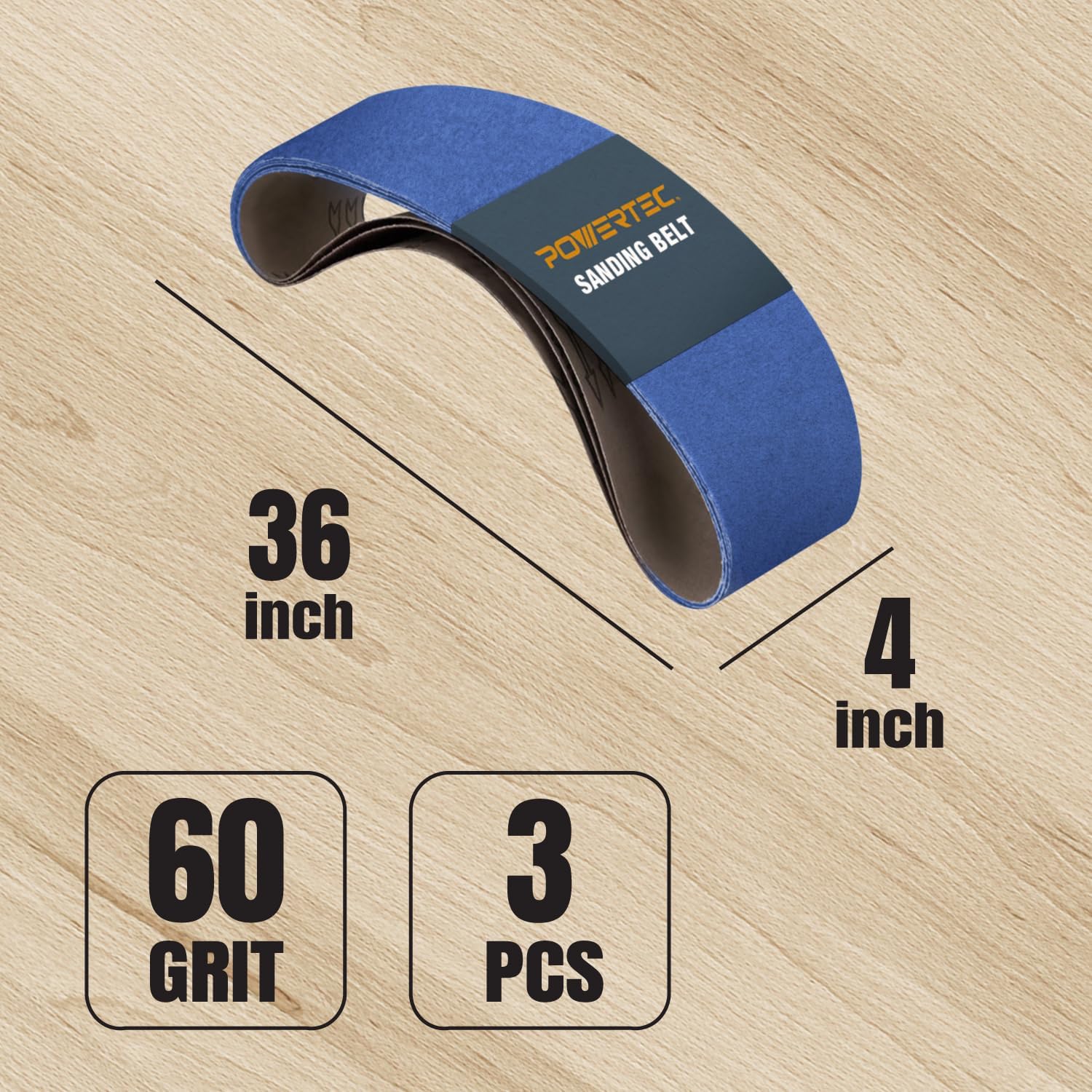 3 Pack 4x36 Sanding Belts 60 G - Woodworking Product ulasan dan harga
