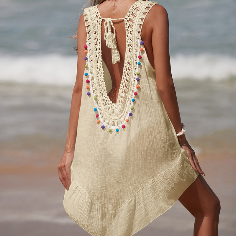 Women V-Neck Backless Hollow O - Woodworking Women ulasan dan harga