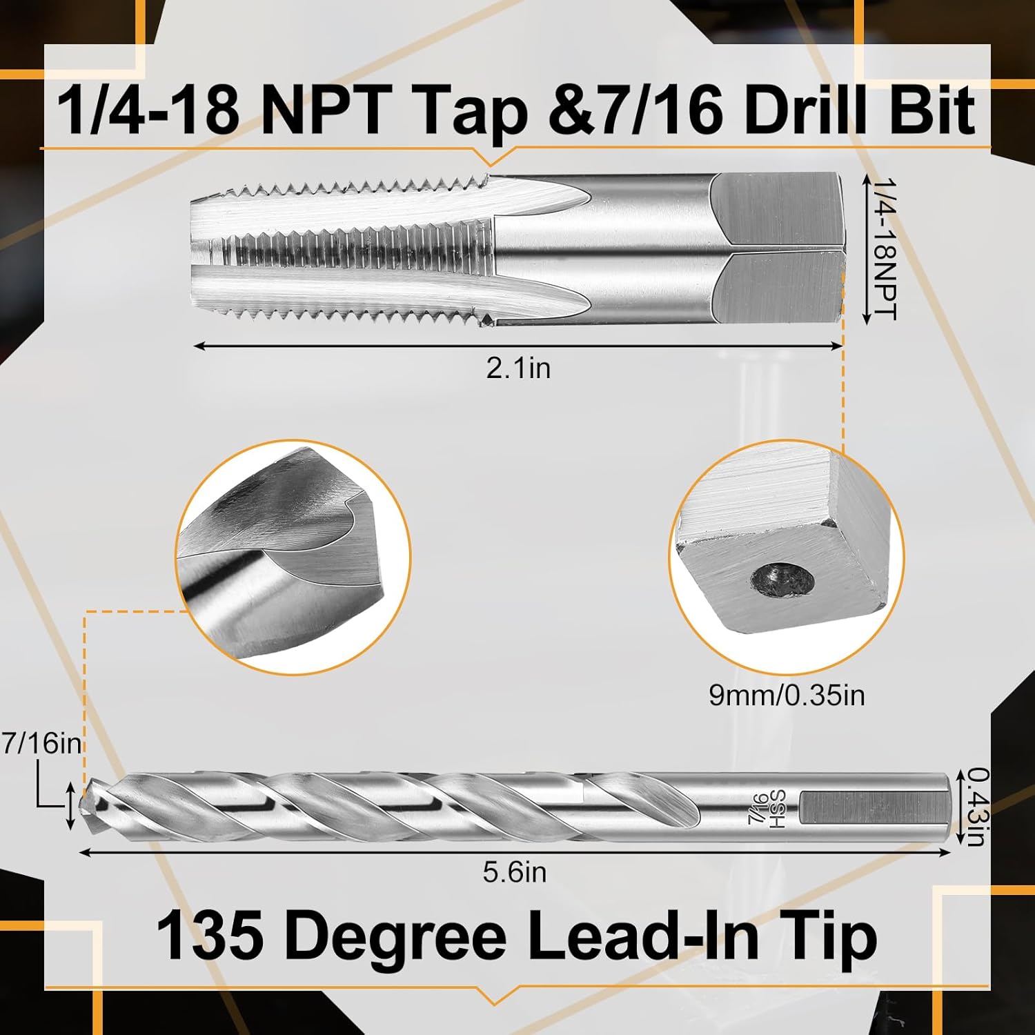 1/4-18 NPT Tap & 7/16 Drill Bi - Woodworking Product ulasan dan harga