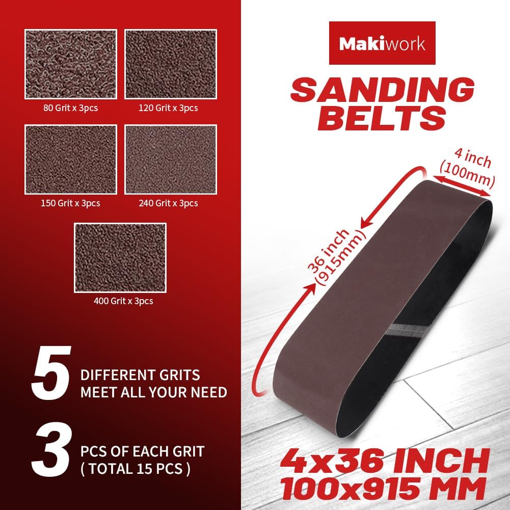 4x36 Inch Sanding Belts Set 15 - Woodworking Product ulasan dan harga