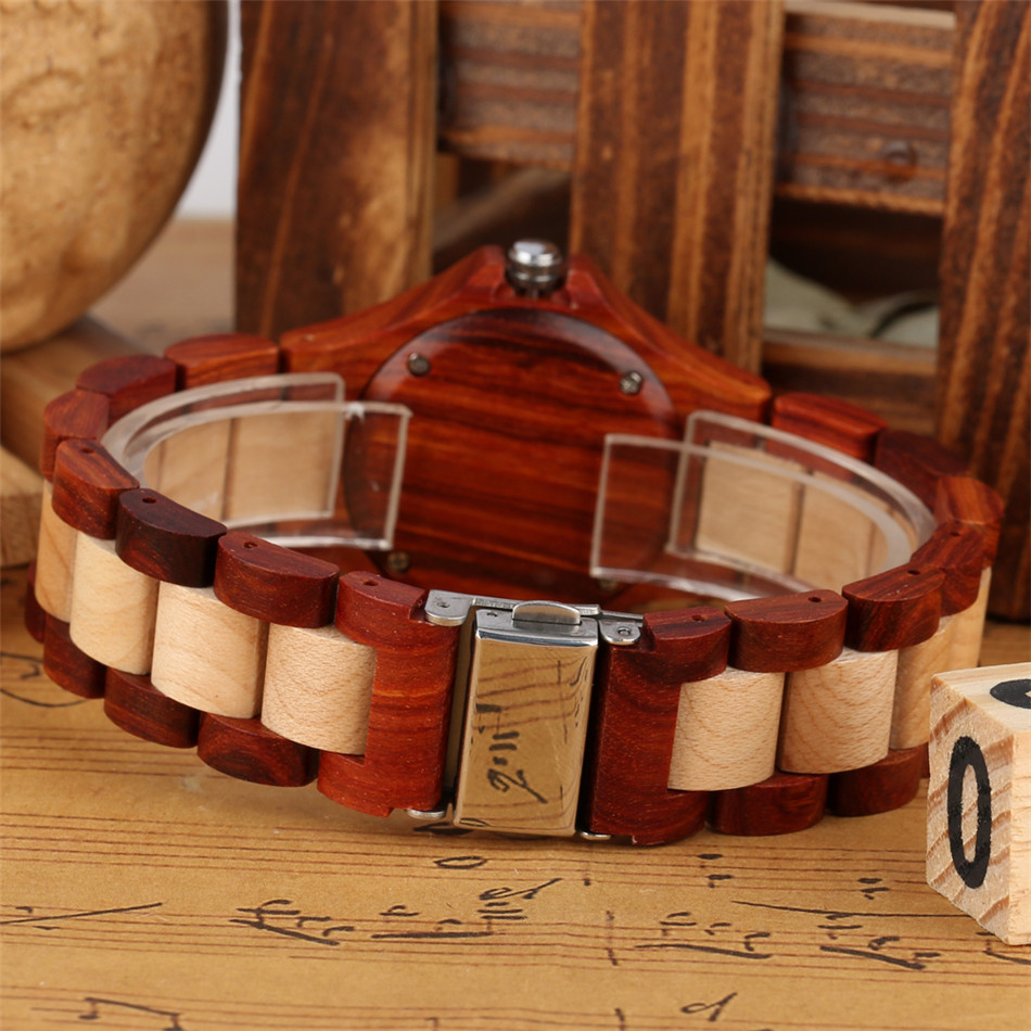 Bracelet Wood Lady Watch Quart - Woodworking Women ulasan dan harga