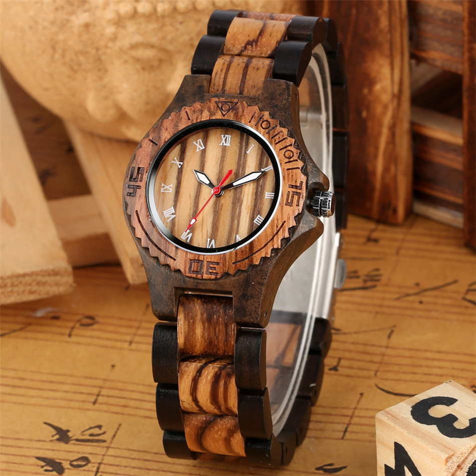 Bracelet Wood Lady Watch Quart - Woodworking Women ulasan dan harga