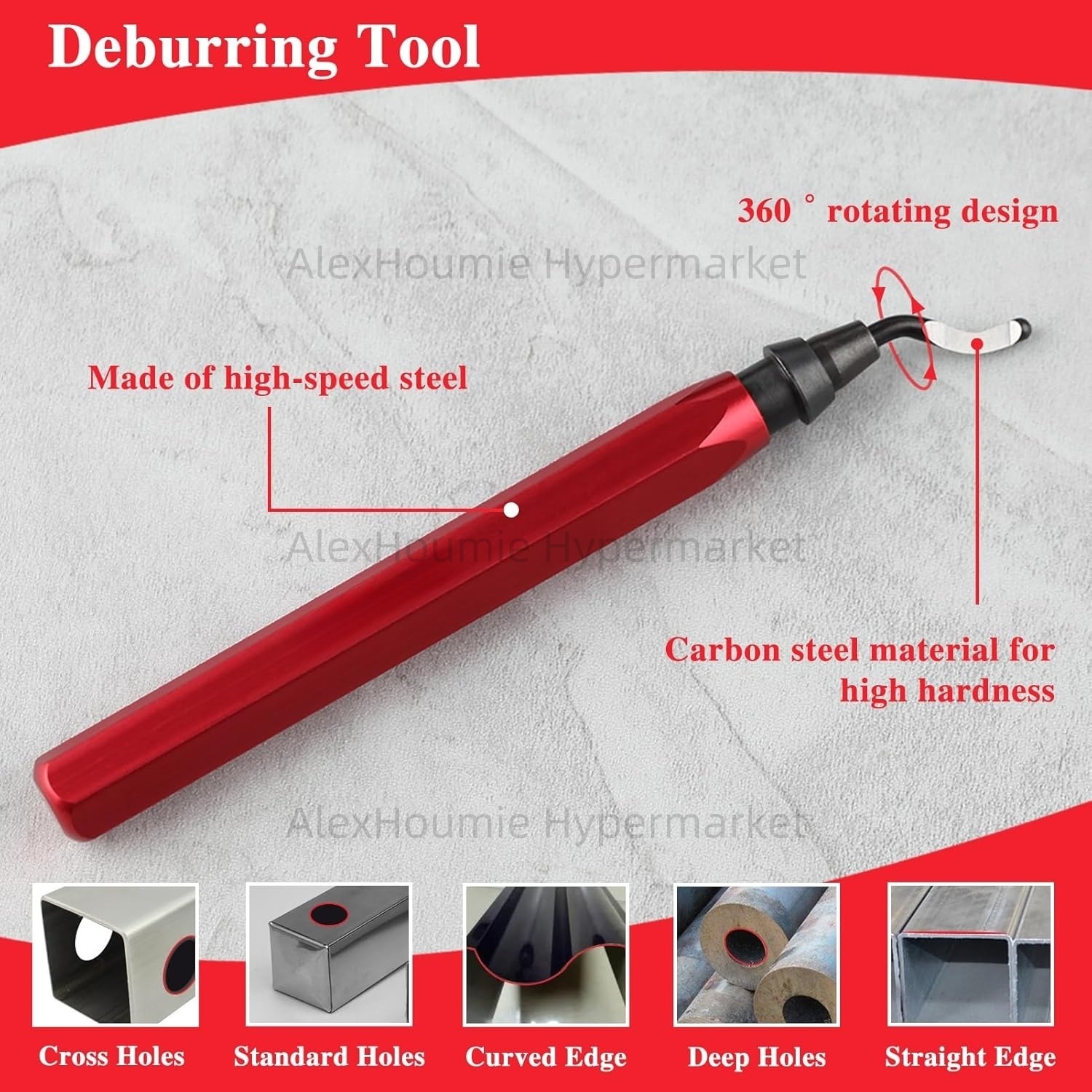 RB1000 Metal Handle Burr Debur - Woodworking Resin ulasan dan harga