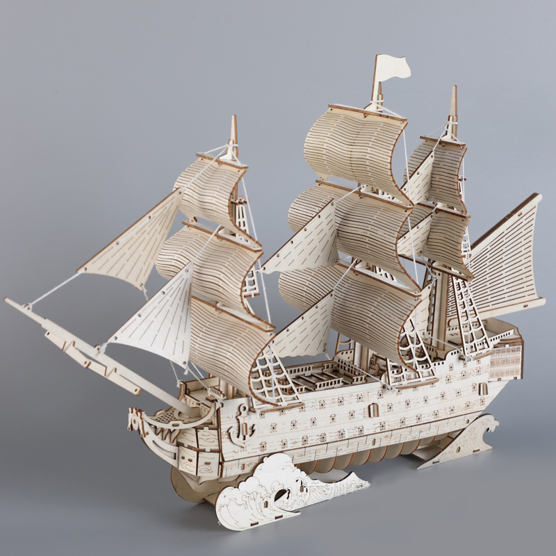 DIY 3D Wooden Puzzles HMS Vict - Woodworking Jigsaw ulasan dan harga