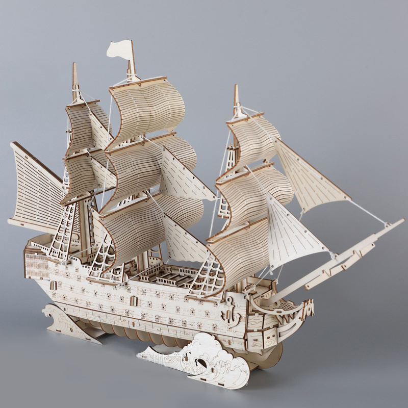 DIY 3D Wooden Puzzles HMS Vict - Woodworking Jigsaw ulasan dan harga