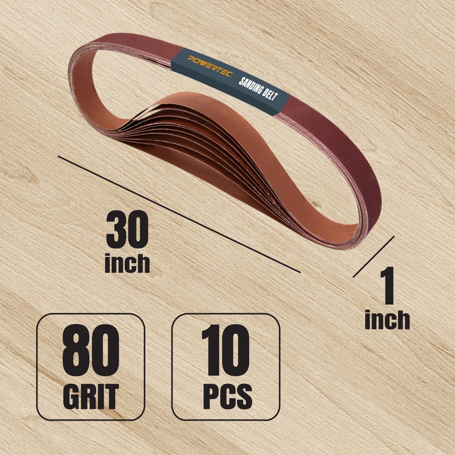 1x30 Sanding Belts 10 Pack, 80 - Woodworking Product ulasan dan harga