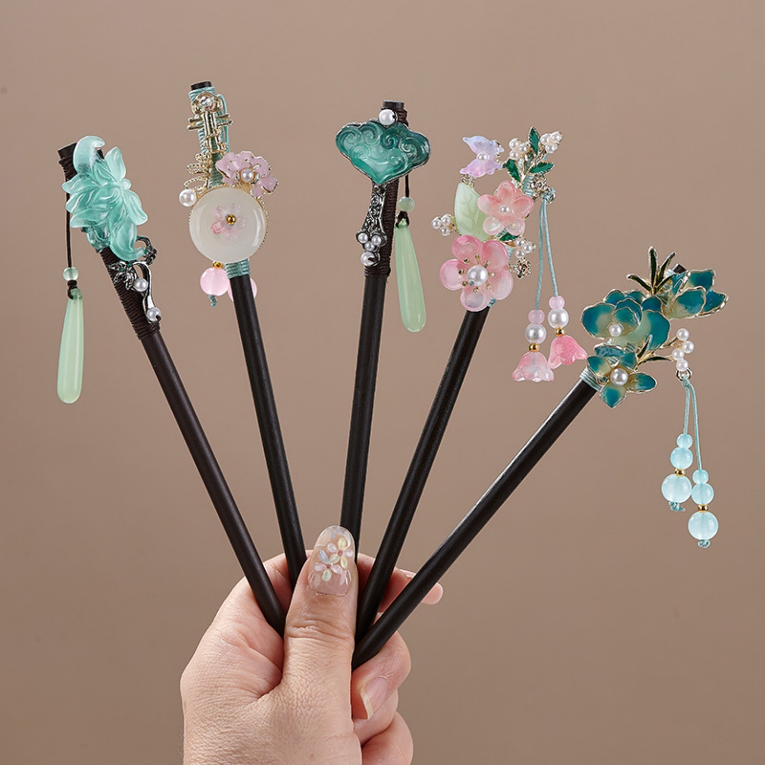 Vintage Flower Hairpin For Wom - Woodworking Women ulasan dan harga