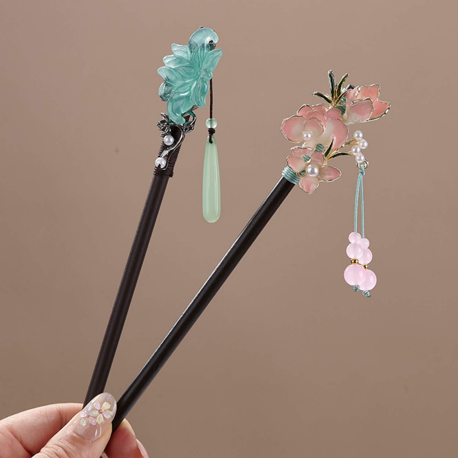 Vintage Flower Hairpin For Wom - Woodworking Women ulasan dan harga