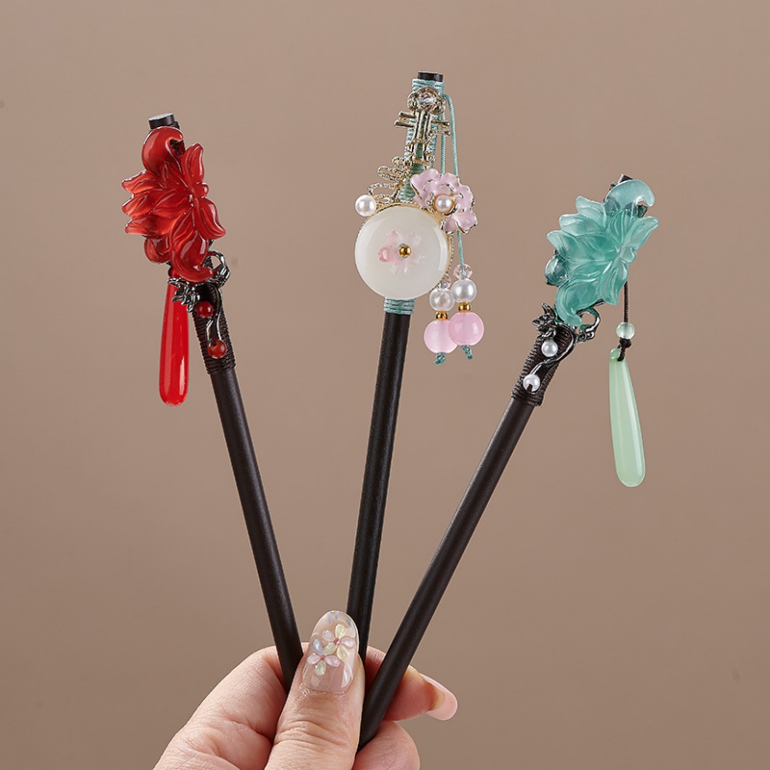Vintage Flower Hairpin For Wom - Woodworking Women ulasan dan harga