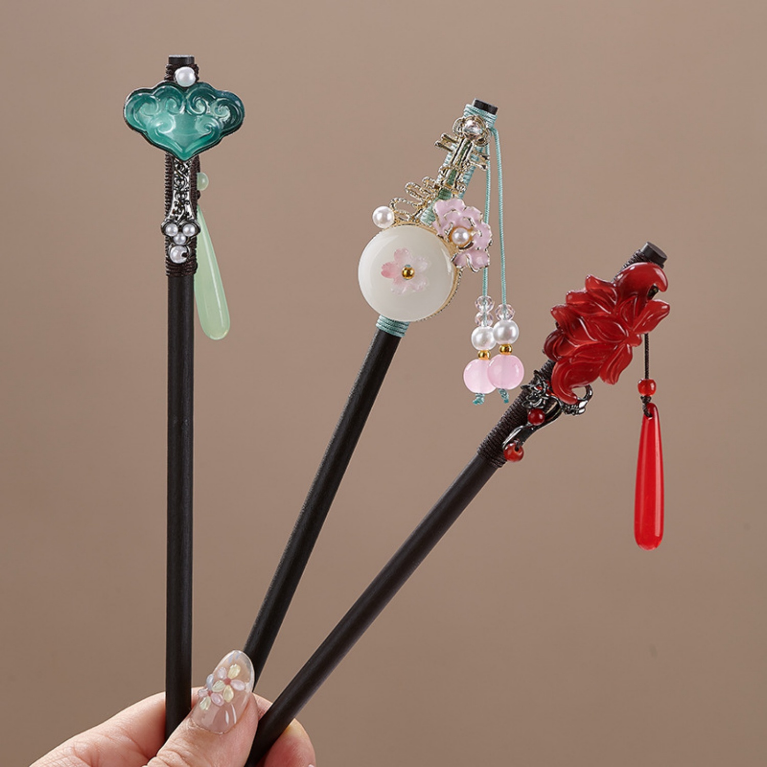 Vintage Flower Hairpin For Wom - Woodworking Women ulasan dan harga