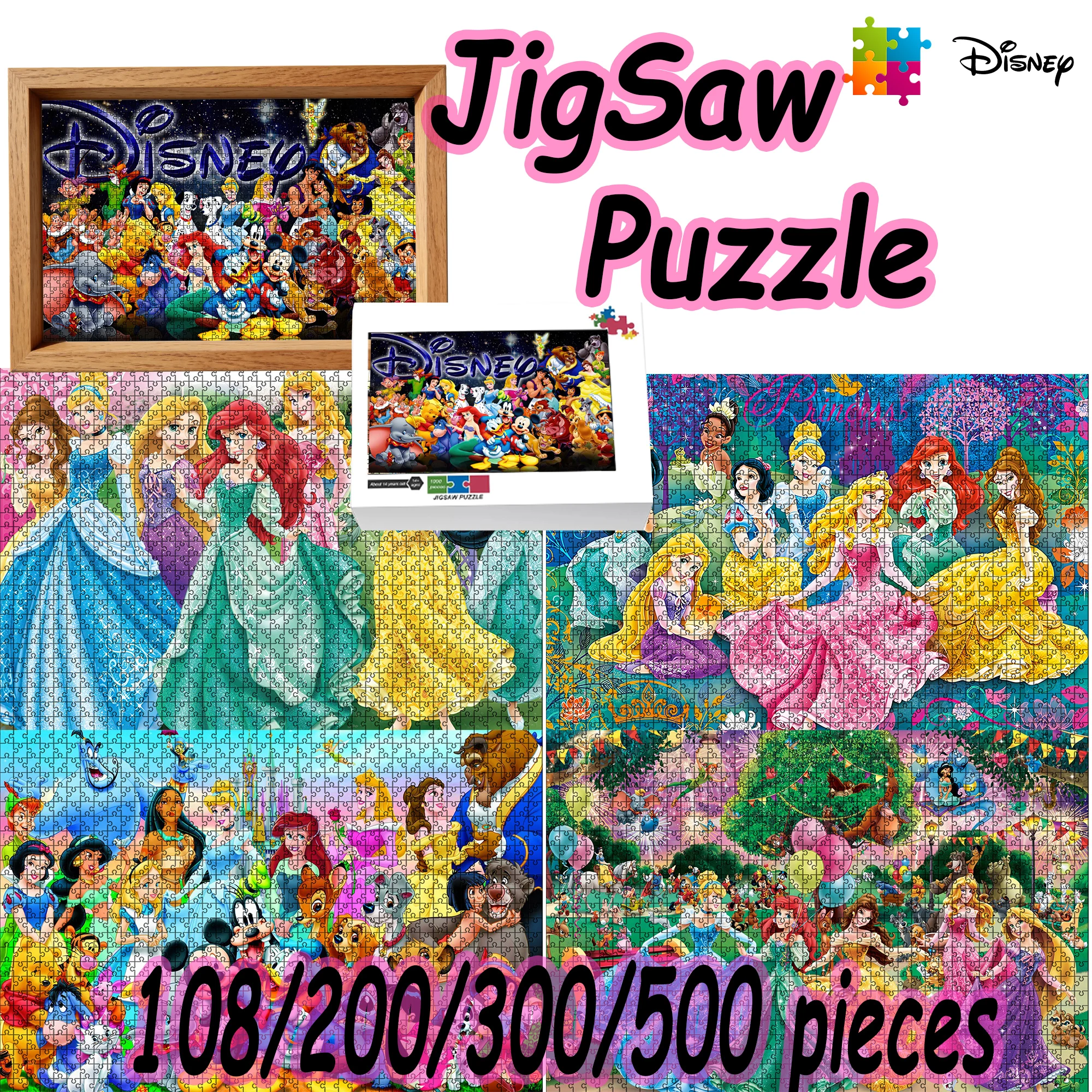 Disney Princess Puzzle 108/200 - Woodworking Jigsaw ulasan dan harga