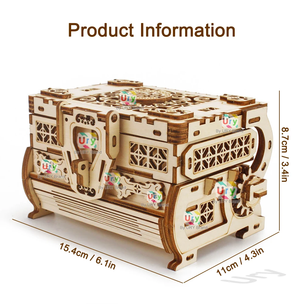 URY 3D Wooden Puzzle Mini Anti - Woodworking Women ulasan dan harga