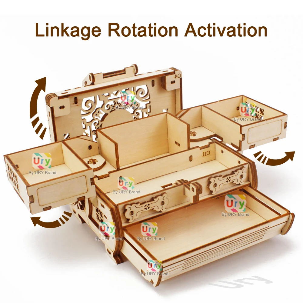 URY 3D Wooden Puzzle Mini Anti - Woodworking Women ulasan dan harga