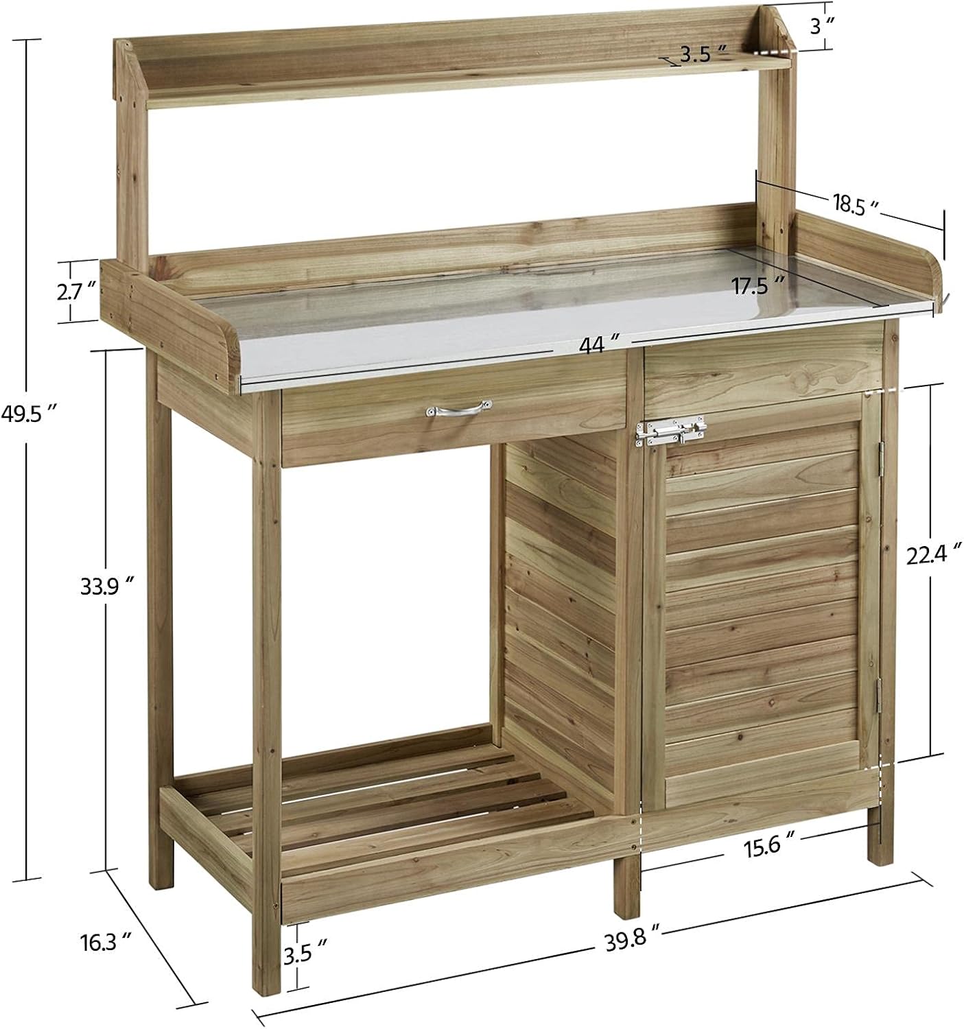 Outdoor Potting Bench Table, G - Woodworking Product ulasan dan harga
