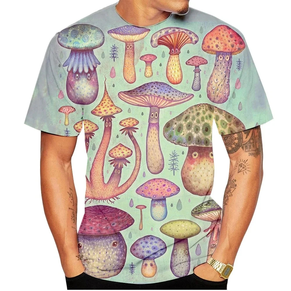 Men T-shirt Retro Mushroom Tee - Woodworking Brand ulasan dan harga