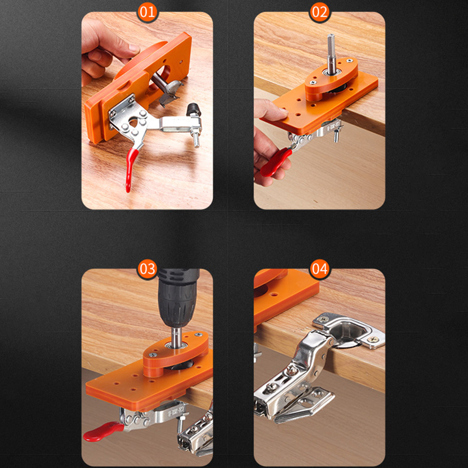35mm Hinge Drilling Jig Long-L - Woodworking Product ulasan dan harga