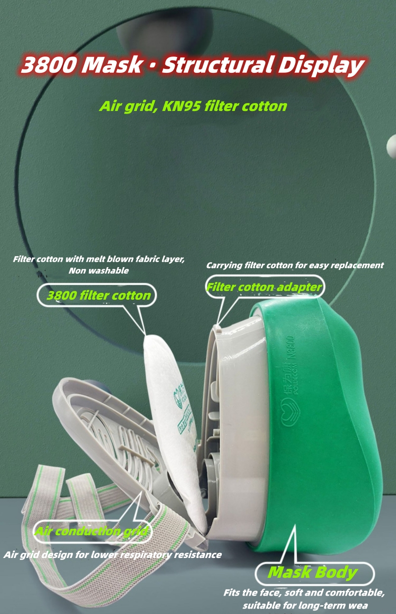 N3800 Dust Mask/Industrial Dus - Woodworking Mask ulasan dan harga