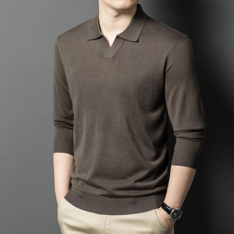 Men's pullover sweater with V- - Woodworking Brand ulasan dan harga