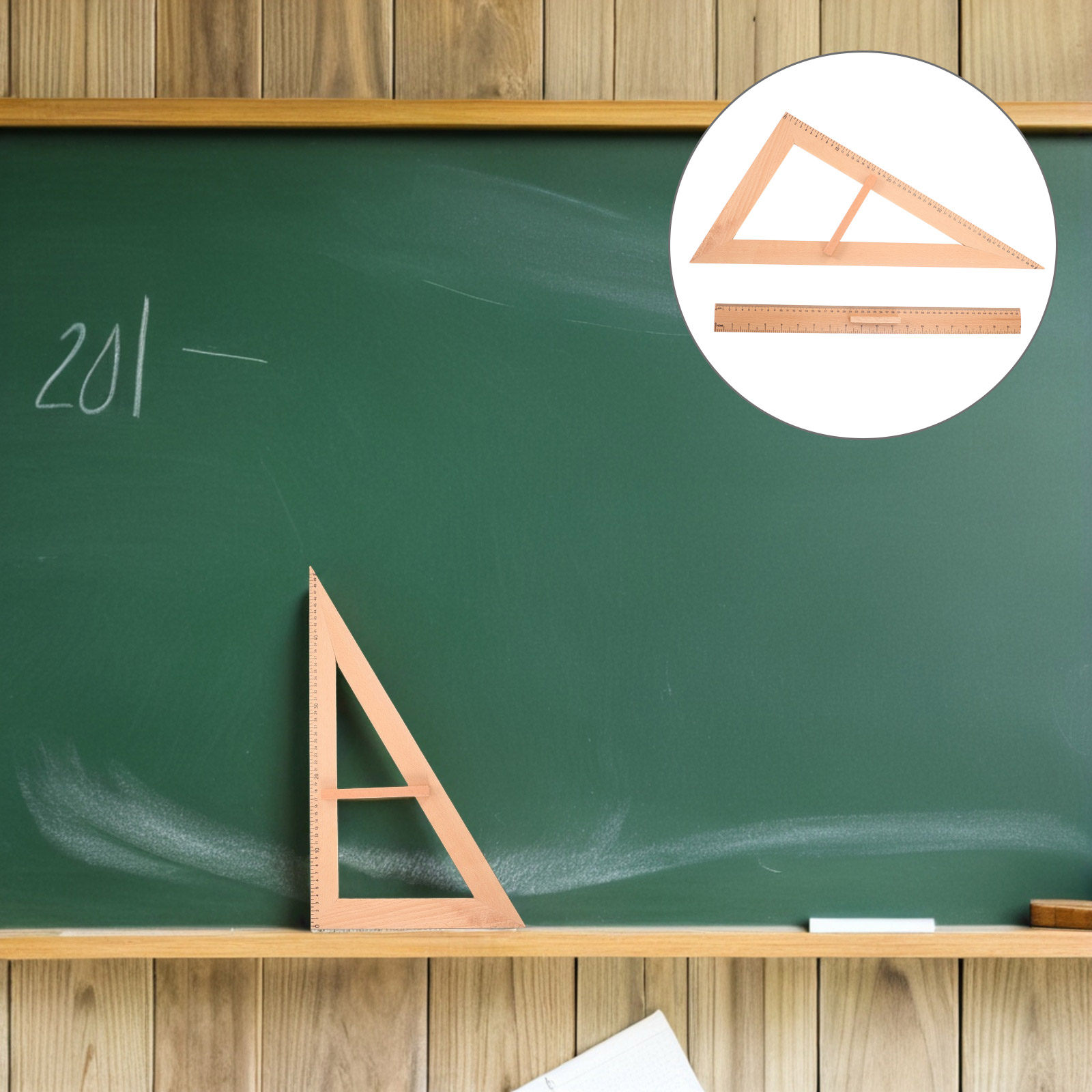 2Pcs Wooden Measuring Ruler 50 - Woodworking Teacher ulasan dan harga