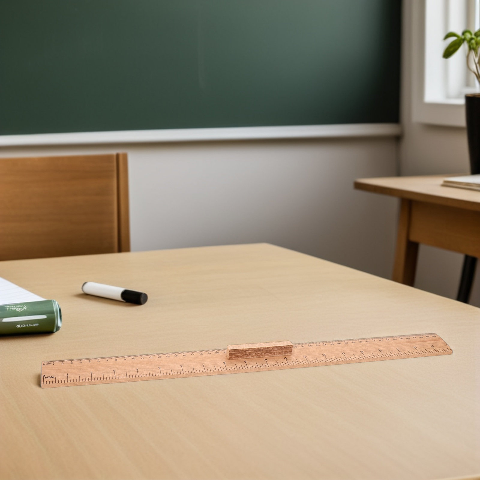 2Pcs Wooden Measuring Ruler 50 - Woodworking Teacher ulasan dan harga