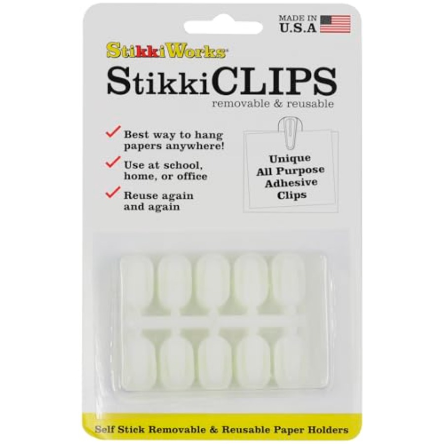 Stikki Works White Clips 20 pe - Woodworking Teacher ulasan dan harga