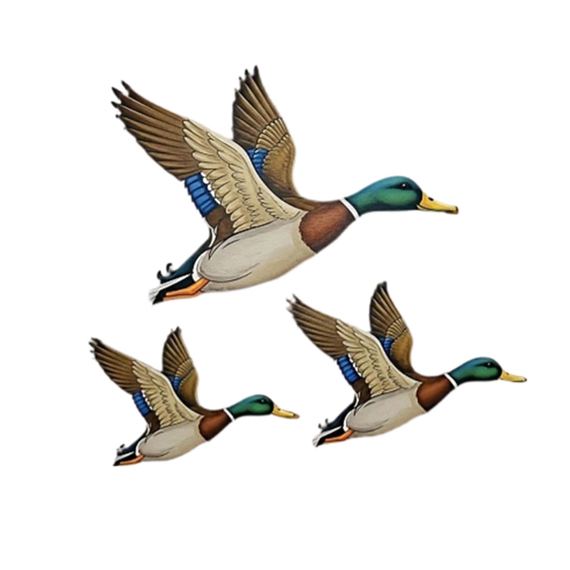 3Pcs Wild Duck Wall Arts Uniqu - Woodworking Resin ulasan dan harga