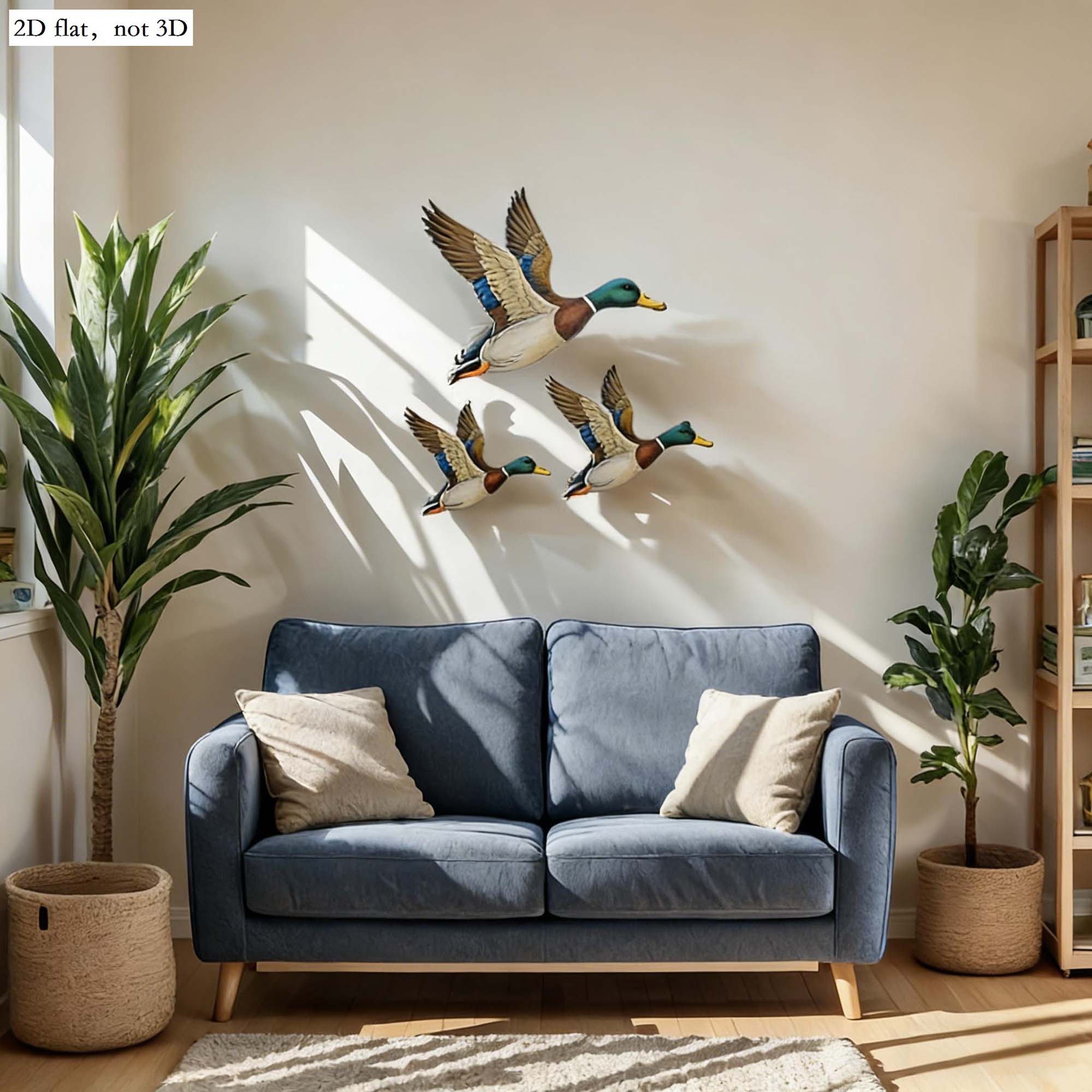3Pcs Wild Duck Wall Arts Uniqu - Woodworking Resin ulasan dan harga