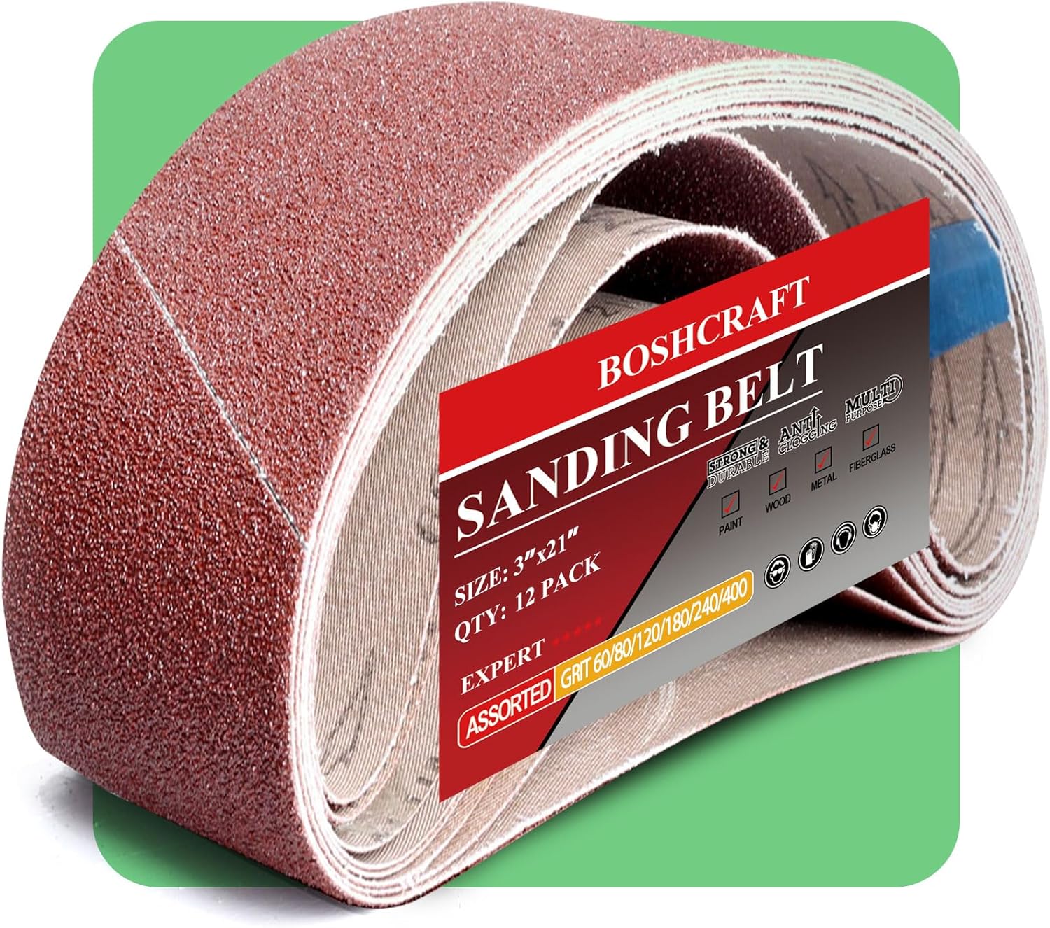 21 Pack 3x21 Inch Sanding Belt - Woodworking Product ulasan dan harga