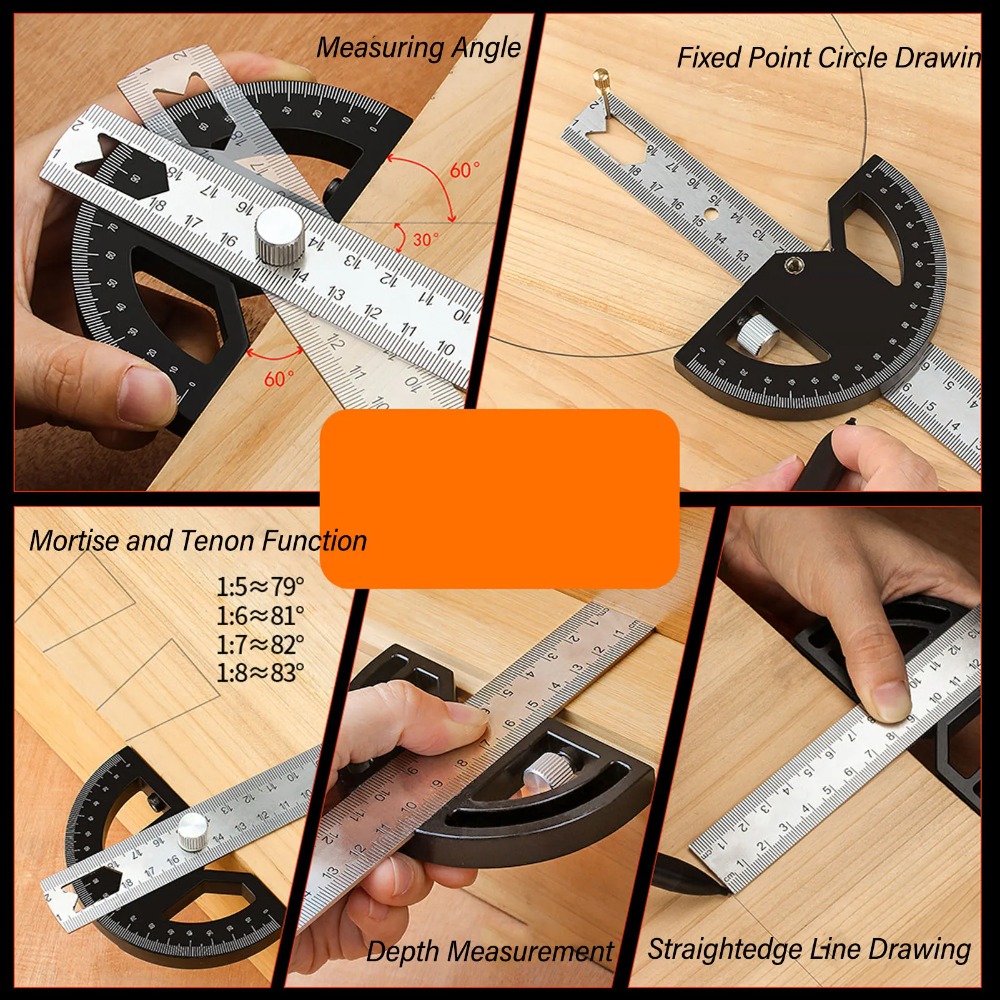 Angle Protractor Carpentry Ang - Woodworking Edge ulasan dan harga