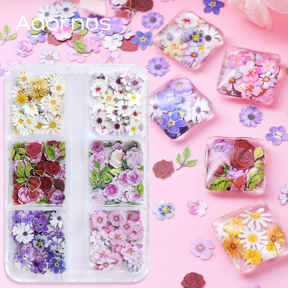 6 Grids Flowers Wood Pulp Chip - Woodworking Resin ulasan dan harga