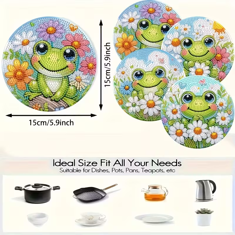 4-piece frog patterned wooden  - Woodworking Resin ulasan dan harga