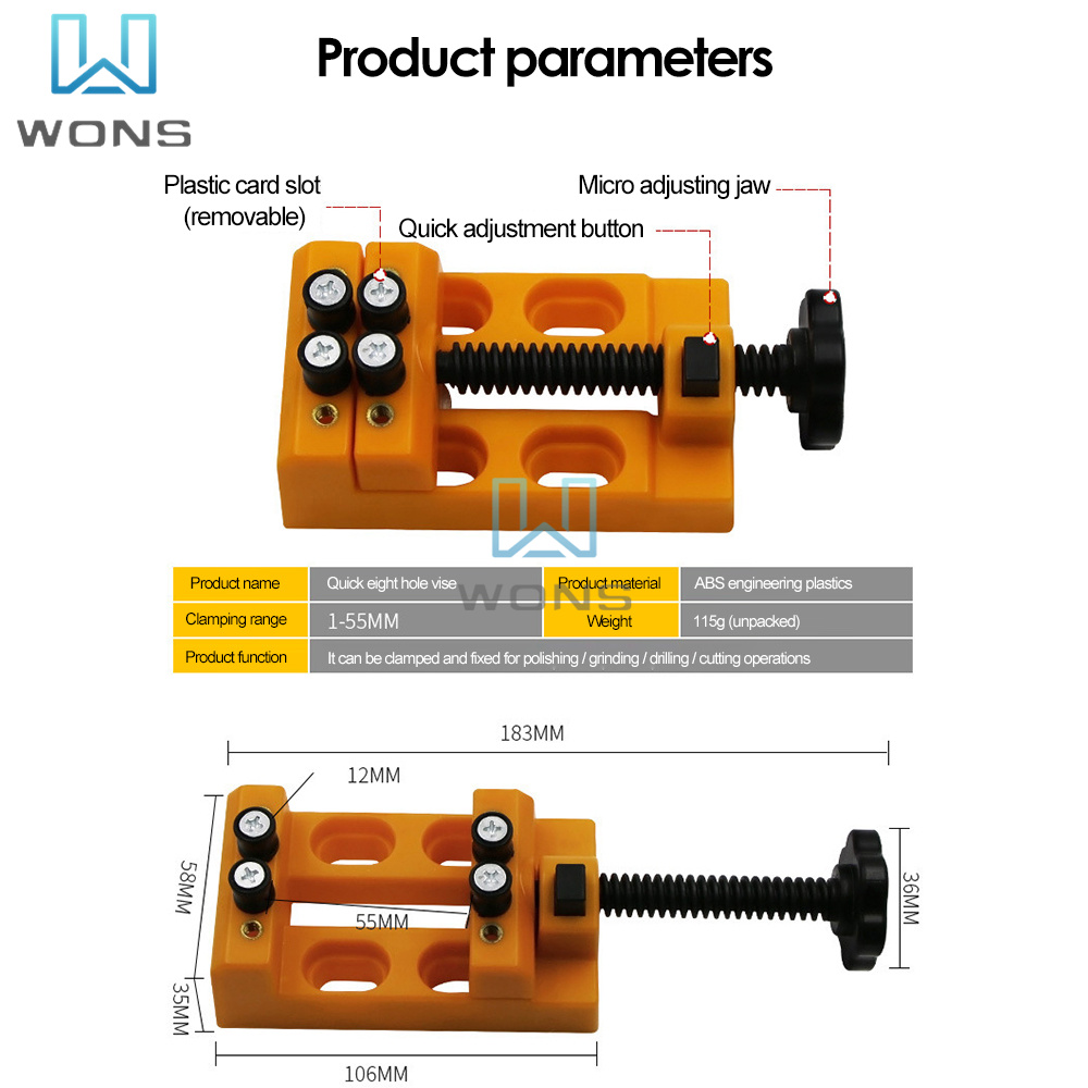 Quick Eight-hole Vise Fixed Cl - Woodworking Bench Vise ulasan dan harga