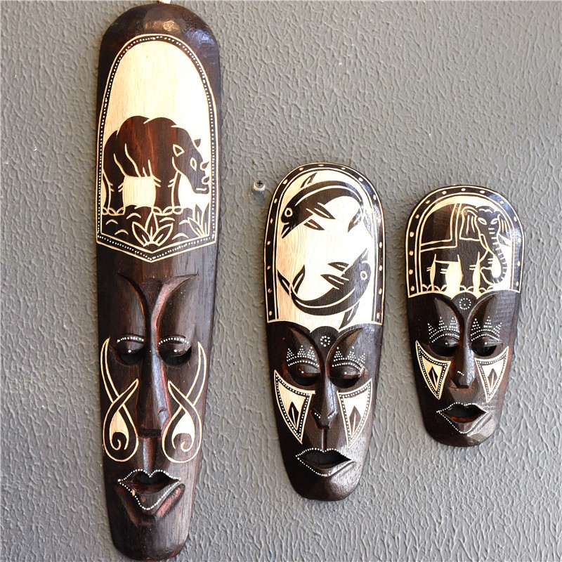 Wood Carving Handicrafts Masks - Woodworking Mask ulasan dan harga