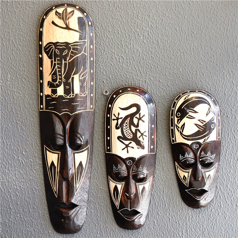 Wood Carving Handicrafts Masks - Woodworking Mask ulasan dan harga