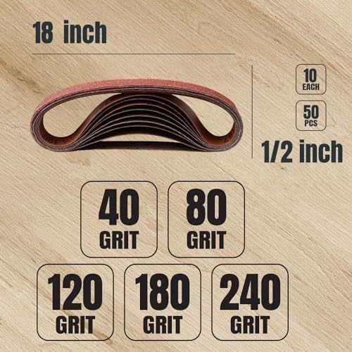 1/2 x 18 Inch Sanding Belts 50 - Woodworking Product ulasan dan harga